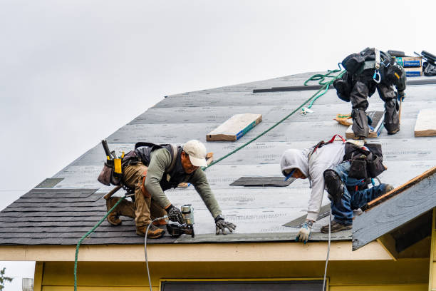 Professional Emergency Roof Repair technician working in Sunman, IN